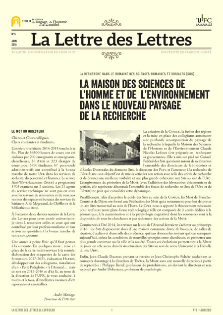 La lettre des Lettres n°5