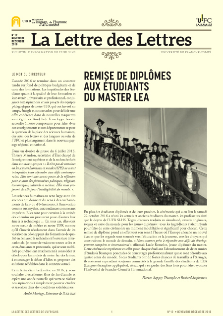 La Lettre des lettres n°12