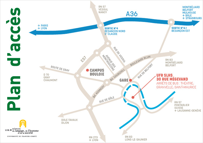 Plan d'accès UFR SLHS